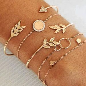 14K Gold Plated Bracelets Set New
